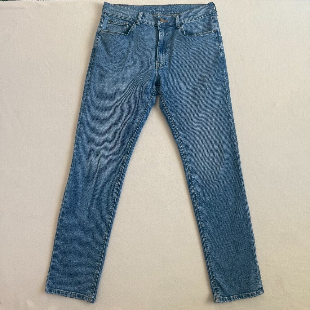 Mott & Bow Jeans Mens Size 33x32 Slim Blue Medium Wash Denim Straight Leg